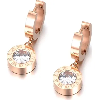 Náušnice Victoria Filippi Stainless Steel Ocelové náušnice se zirkony Monica Gold - chirugická ocel NAUE18041-1/12 Zlatá