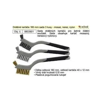 Drátěný kartáč Kartáče malé sada 3ks 180mm