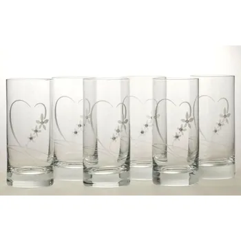 Sklenice Sklenice odlivka LONG 250 ml 6 ks 100 HB,SWA