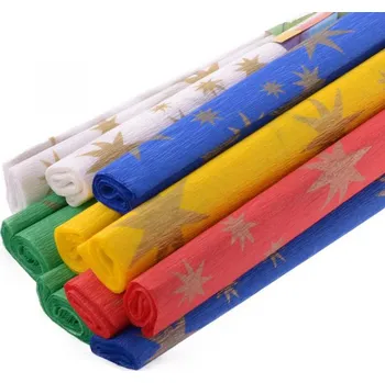 Krepový papír Krepový papír HVĚZDY MIX - zelený