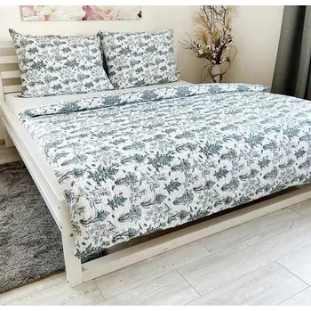 Povlečení Krepové povlečení Šedozelené traviny rozměr povlečení cm: 240x220, 2 ks 70x90