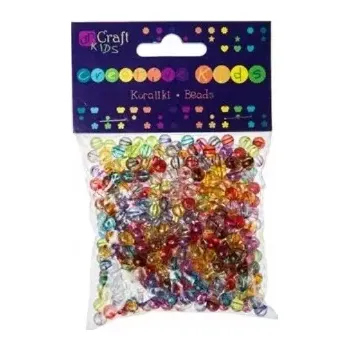 Dětské navlékací korálky Vyrobeno v PRC Korálky průhledné kulaté 60 g