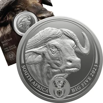 South African Mint Big Five II stříbrná mince 1oz 2023 Buffalo