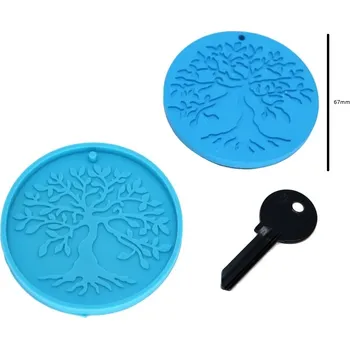 PourArt Silikonová forma XC615-6-1 Přívěšek na klíče Strom života 74x6mm