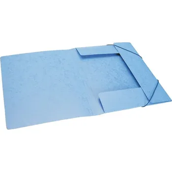 Tříklopá složka s gumou - prešpan - modrá