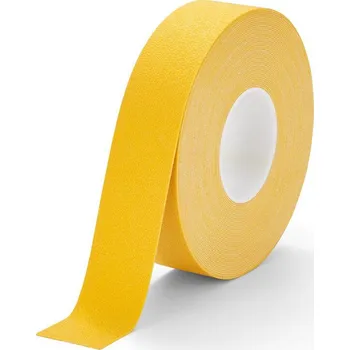 Výstražná páska Žlutá plastová voděodolná protiskluzová páska FLOMA Super Resilient - 18,3 m x 5 cm a tlou, 80081214