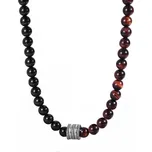 Daniel Dawson Pánský korálkový náhrdelník Harry - Tygří oko a Achát NH0103/45 Barevná/více barev 45 cm