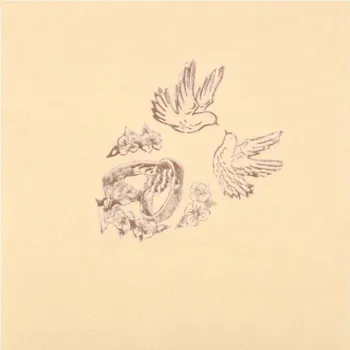 Papírové ubrousky svatební krémové