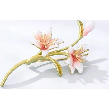 Brož Éternelle Květinová brož Clio B7294-XR10609 Zelená