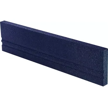 Zahradní obrubník Modrý gumový dopadový obrubník FLOMA BoF - 100 x 5 x 25 cm, 66332215