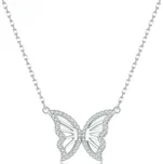 GRACE Silver Jewellery Stříbrný náhrdelník s přívěskem ve tvaru motýla - stříbro 925/1000 NH-BSN293/95 Stříbrná 40 cm + 5 cm (prodloužení)