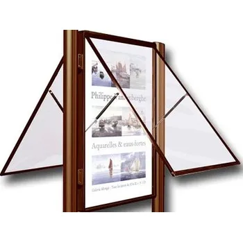 Venkovní oboustr.vitrína 2000-28 x A4 - stříbrná