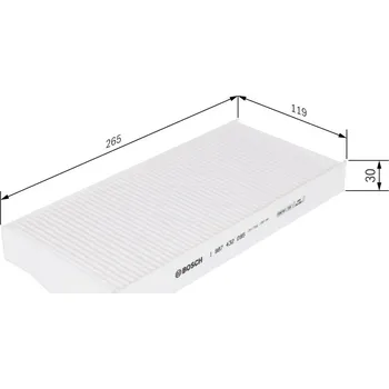 Ventilátor topení a klimatizace Filtr, vzduch v interiéru BOSCH 1 987 432 095