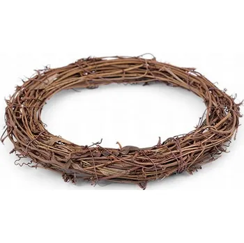 Věnec Proutěný věnec z vinné révy 20 cm - hnědá světlá, 1 ks