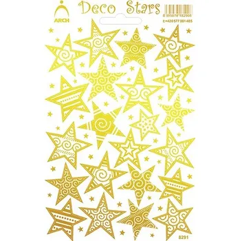 samolepka Samolepky dekorační hvězdy zlaté