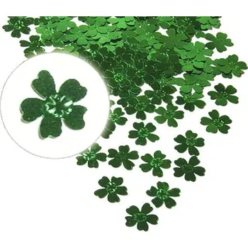 Konfeta Konfety zelená kytička