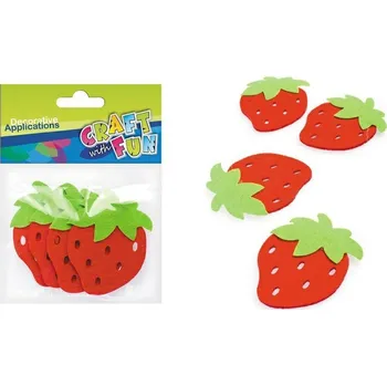 Dekorace filc jahoda