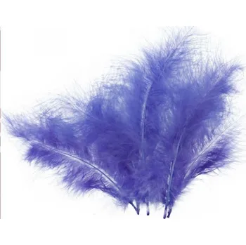 Peří - 5 ks tm. modrá 16 cm
