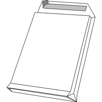 Obálka Obchodní taška B4 X dno bílá samolepící s páskou - 10 ks