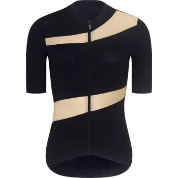 cyklistický dres RIVANELLE Cyklistický dres s krátkým rukávem - GLAMOR - černá/béžová 2XL
