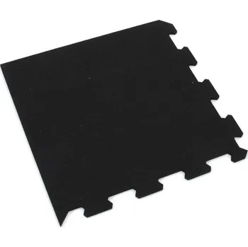 Dlažba Černá gumová modulová puzzle dlažba (roh) FLOMA SportFlo S800 - 47,8 x 47,8 x 1,5 cm, 80809143