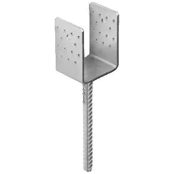 Tesařské kování Patka sloupku široká 81 x 125 x 80 x 4 PSS80