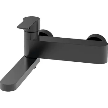 Vodovodní baterie Sapho Pax vanová baterie nástěnná 150 mm otočné ramínko černá matná XA101B