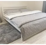 Krepové povlečení šedá-bílá rozměr povlečení cm: 220x200,2 ks 70x90