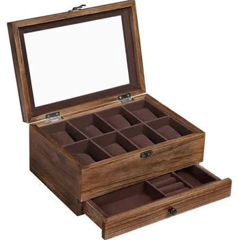 Úložný box Song Krabička na hodinky hnědá