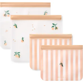 Sáček na potraviny LIEWOOD Sáčky na potraviny znovupoužitelné 4-Pack - Peach / Sea shell