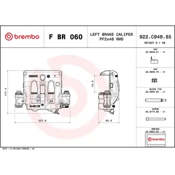 Brzdový třmen BREMBO Brzdový třmen PRIME LINE BRE FBR060
