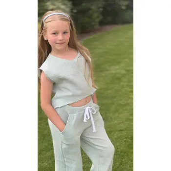 Dívčí mušelínová souprava ALLA Mentol produkt: Celá souprava, VELIKOST: 122