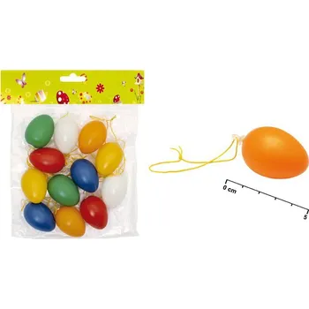 Velikonoční dekorace Velikonoční plastová vajíčka 12ks mix