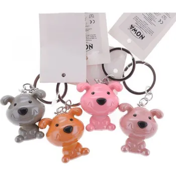 Klíčenka Pes plastový, mix barev 4cm