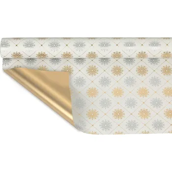 Potravinová fólie Fólie 100x70 PNP Fiocco di Neve Bianco+Oro /25/