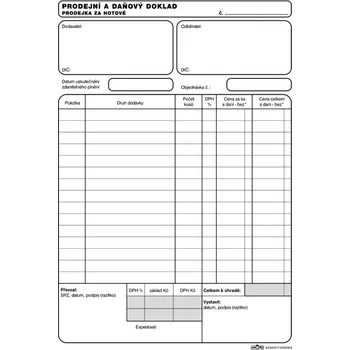 Tiskopis Tiskopis Prodejka za hotové daňový doklad