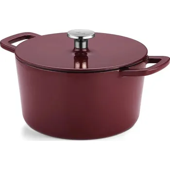 Hrnec Hrnec MOMENTS 20 cm, vínově červená, litina, Fissler