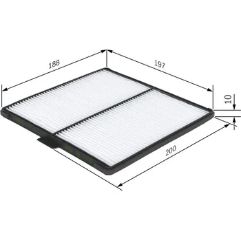 Ventilátor topení a klimatizace Filtr, vzduch v interiéru BOSCH 1 987 432 171