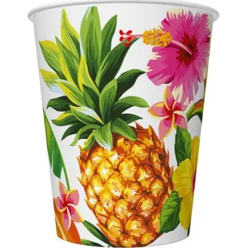 Jednorázové nádobí Kelímek papírový 250ml,8ks tropic