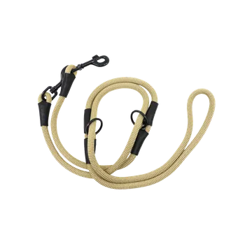 Vodítko pro psa AMINELA Vodítko lano s kůží,přepínací AMINELA, černé kování Barva: Béžová, Rozměr: 8mm x 240cm AM15307