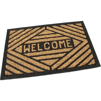 Rohožka Kokosová čisticí venkovní vstupní rohož FLOMA Welcome - Rectangle - délka 40 cm, šířka 60 , 89897036