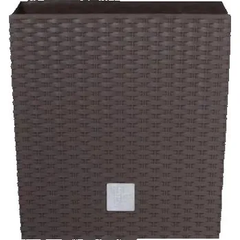 Květináč Květináč obal ratanový RATO LOW 32,5x32,5 cm hnědá