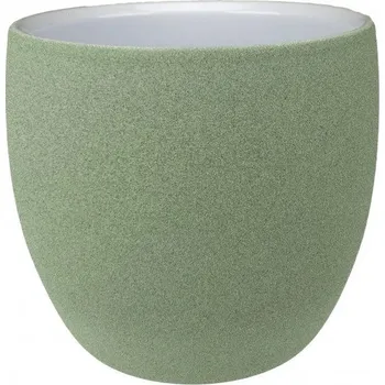Květináč Obal keramický ROUNDpr. 13 cm zelený Sand