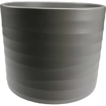 Květináč Obal keram. Wave pr. 22 sv. šedá matt