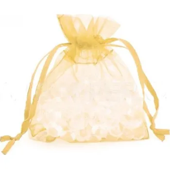 Dárková taška Dárková sáček organza malý zlatý