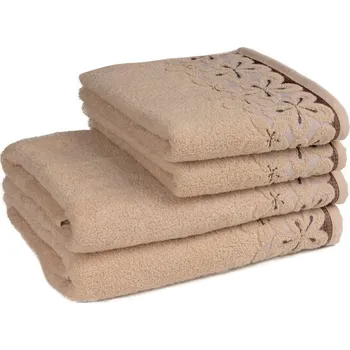 Ručník Tegatex Bavlněný ručník / osuška Bella - světle hnědá Velikost: 50*90 cm