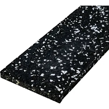 soklová lišta Černo-bílá gumová soklová podlahová lišta FLOMA FitFlo IceFlo - 200 x 7 x 0,8 cm, 88809124