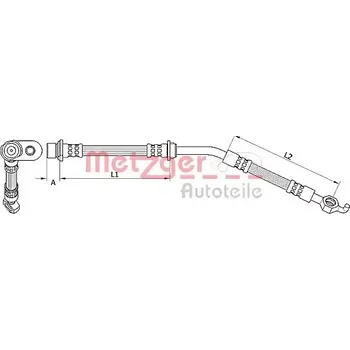 Brzdová hadice METZGER Brzdová hadice MTG 4110786