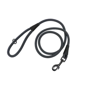 Vodítko pro psa AMINELA Vodítko lano s kůží AMINELA, černé kování Barva: Šedá, Rozměr: 8mm x 150cm AM15208