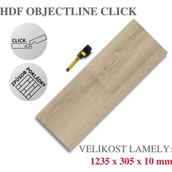 Vinylová podlaha DP 9870 Dub Costa pískový Varianta: Objectline Click (plovoucí)